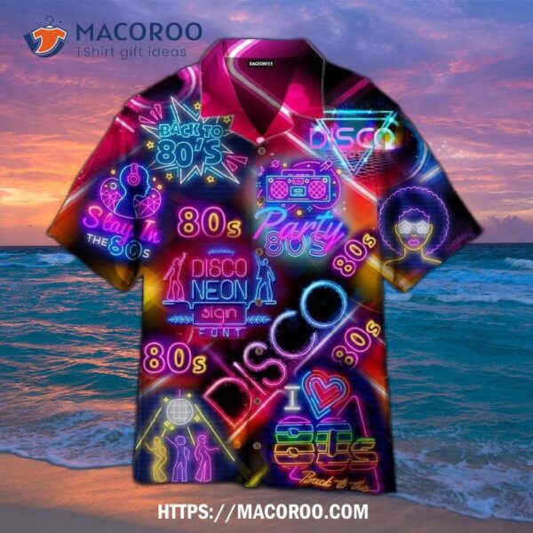 Life Is Better With Disco Neon Music Party Aloha Hawaiian Shirt