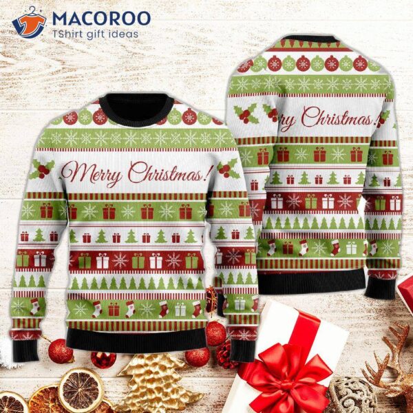 Light-up Christmas Gift Pattern Ugly Sweater