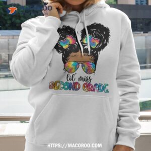 lil miss second grade messy bun tie dye african afro girl shirt hoodie