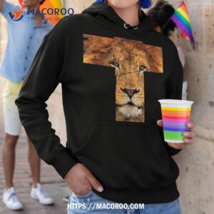 lion cross christian faith king lord bible image judah shirt hoodie