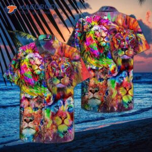 Lion King-inspired Colorful Hawaiian Art Shirts