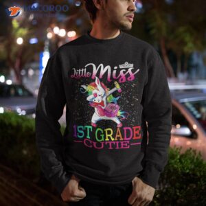 little miss 1st grade cutie dabbing unicorn back to school shirt sweatshirt