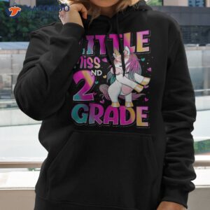 little miss 2nd grade unicorn back to school girls shirt hoodie 2