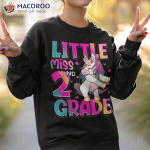 little miss 2nd grade unicorn back to school girls shirt sweatshirt 2