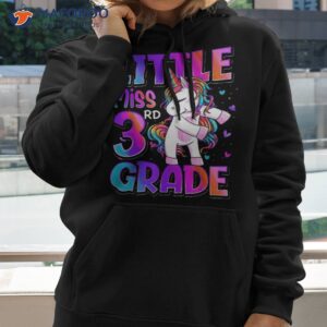 little miss 3rd grade unicorn back to school girls shirt hoodie