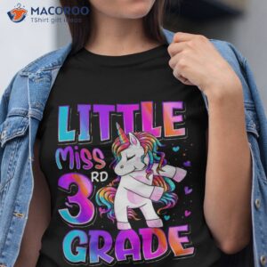 little miss 3rd grade unicorn back to school girls shirt tshirt