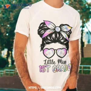 little miss first grade girls 1st girl back to school shirt tshirt