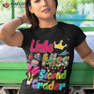 little miss second 2nd grader back to school girls kids gift shirt tshirt 1