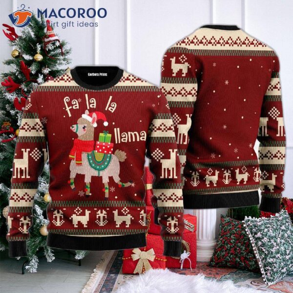 Llama Lalala Ugly Christmas Sweater