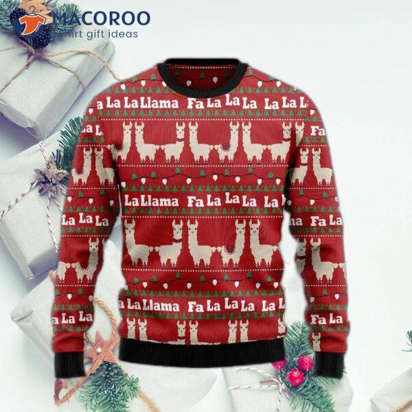 Llama Lalala Ugly Christmas Sweater