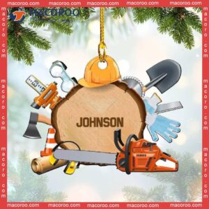 Logger Custom-shaped Name Christmas Acrylic Ornament