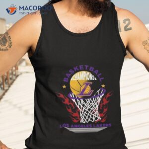 los angeles lakers basketball champions fire logo 2023 shirt tank top 3