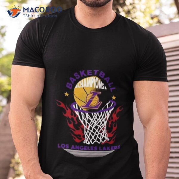 Los Angeles Lakers Basketball Champions Fire Logo 2023 Shirt