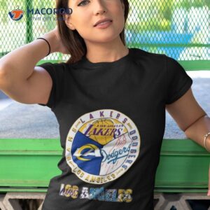 los angeles lakers dodgers rams city champions 2023 shirt tshirt 1