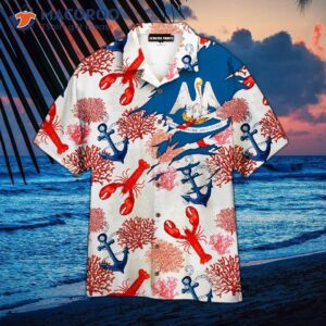 Louisiana Summer Tropical Lobster Anthozoa White Hawaiian Shirts