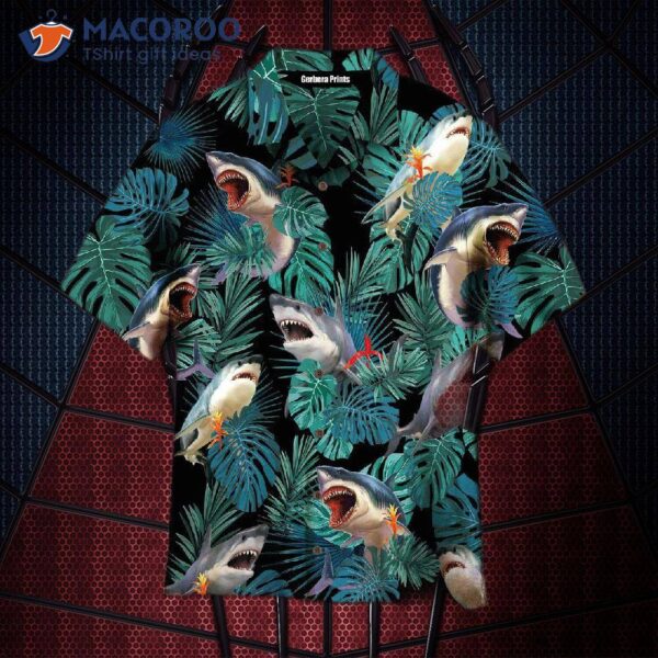 Love Shark Green Tropical Hawaiian Shirts