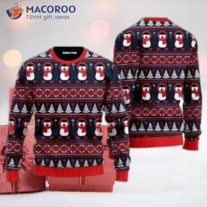 Love The Ugly Christmas Sweater Pattern With Penguins