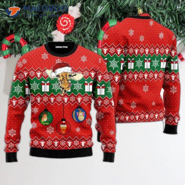 Lovely Giraffe Ugly Christmas Sweater