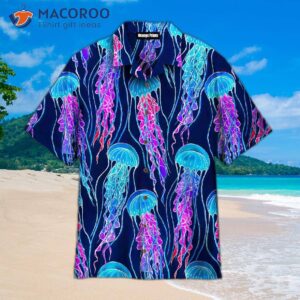 Luminescent Rainbow Jellyfish Gum Hawaiian Shirts