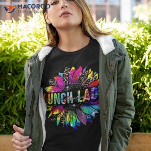 Lunch Lady Sunflower Leopard Tie Dye Back To School Shirt