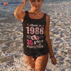 made in 1988 floral 35 year old 35th birthday gifts shirt tank top 3