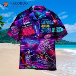 Made In The Music Neon Vintage ’80s Purple Hawaiian Shirts