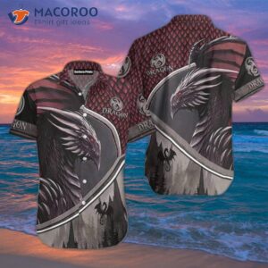 magic gray dragon hawaiian shirts 0