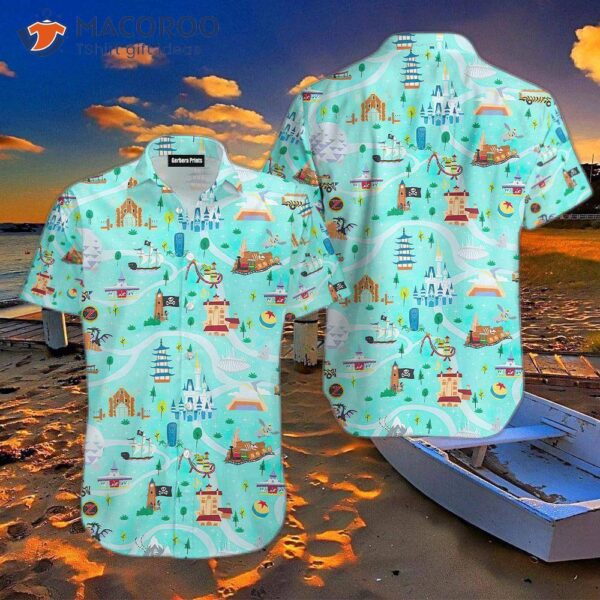 Magic Kingdom Blue Hawaiian Shirts