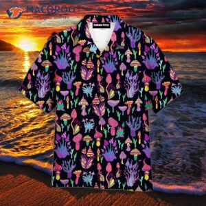 Magic, Psychedelic, Colorful, Hawaiian Mushroom Shirts