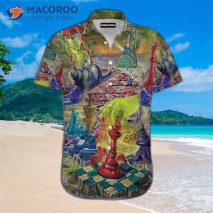 magical chess patterned hawaiian shirts 0