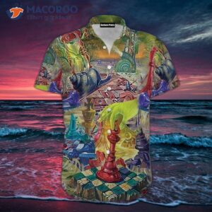 magical chess patterned hawaiian shirts 1