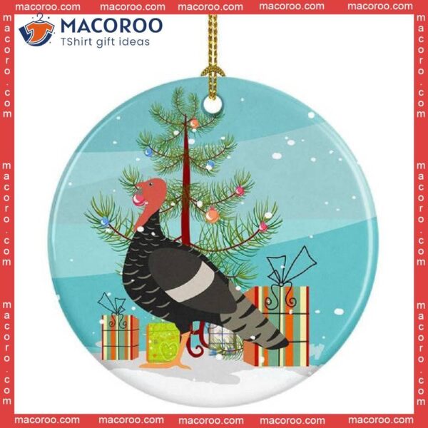 Maragansett Turkey Christmas Ceramic Ornament