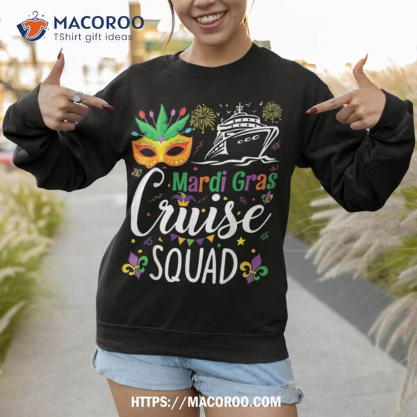 Mardi Gras Cruise Squad 2023 Matching Group Family Vacation Shirt