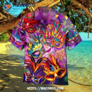 Mardi Gras Fat Tuesday Carnival Mask Hawaiian Shirt