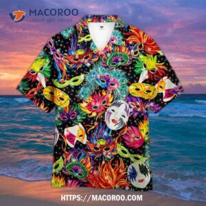 Mardi Gras Fat Tuesday Carnival Masks Hawaiian Shirt