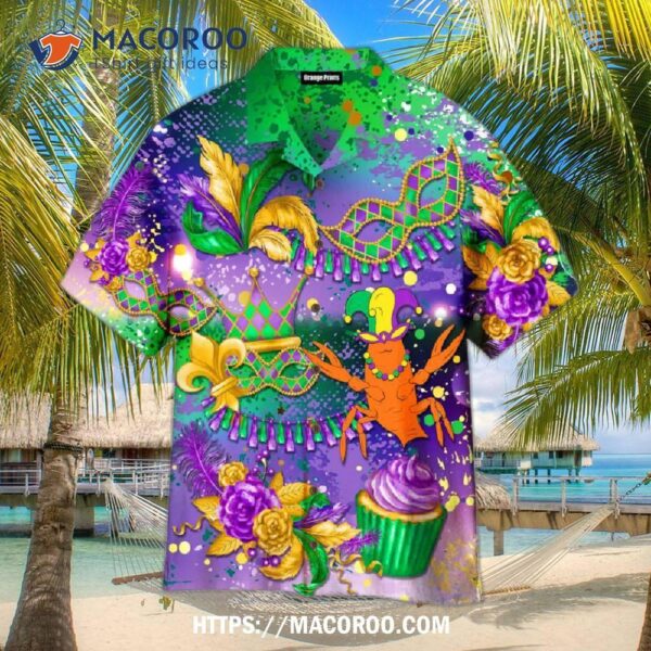 Mardi Gras I’m Just Here For The Crawfish Hawaiian Shirt