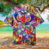 Mardi Gras-style Hawaiian Parrot Shirts