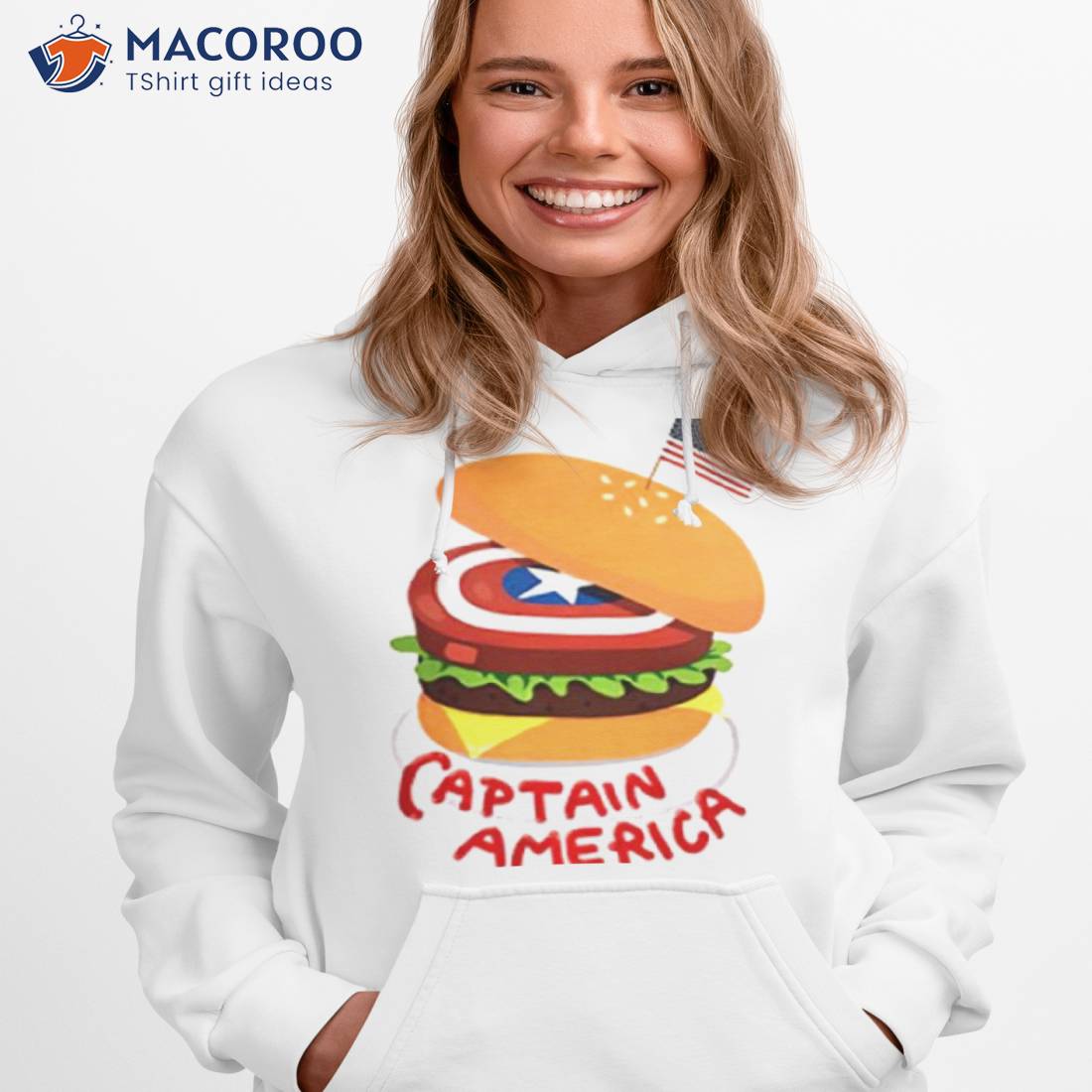 Marvel Captain America Burger Shirt Marvel Captain America Burger Shirt