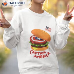 Marvel Captain America Burger Shirt 2 marvel captain america burger shirt sweatshirt 2