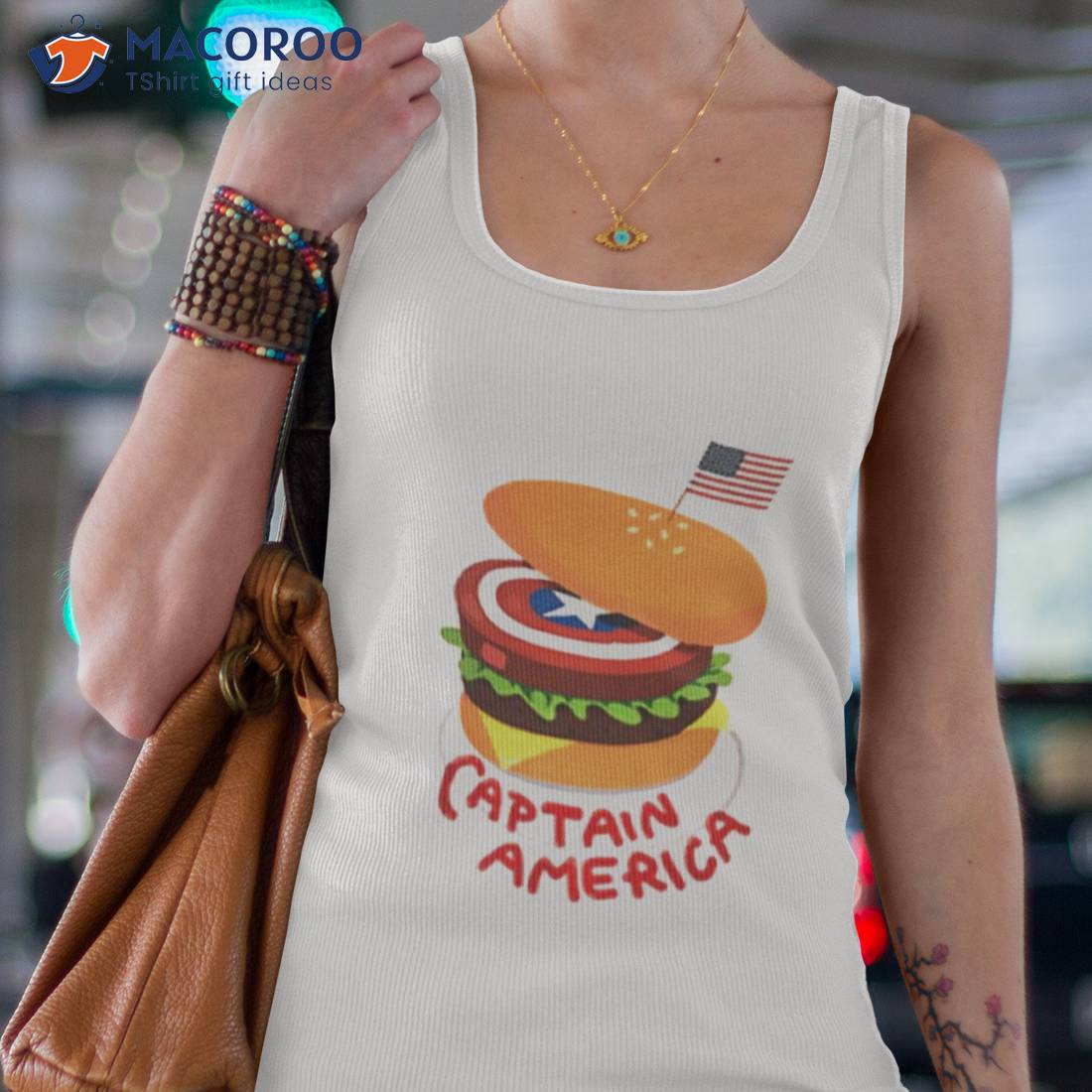 Marvel Captain America Burger Shirt Marvel Captain America Burger Shirt