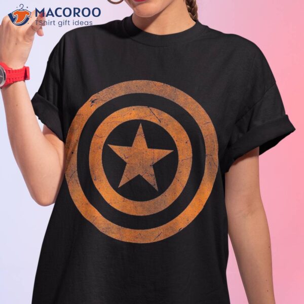 Marvel Captain America Tonal Orange Cut-out Halloween Shirt