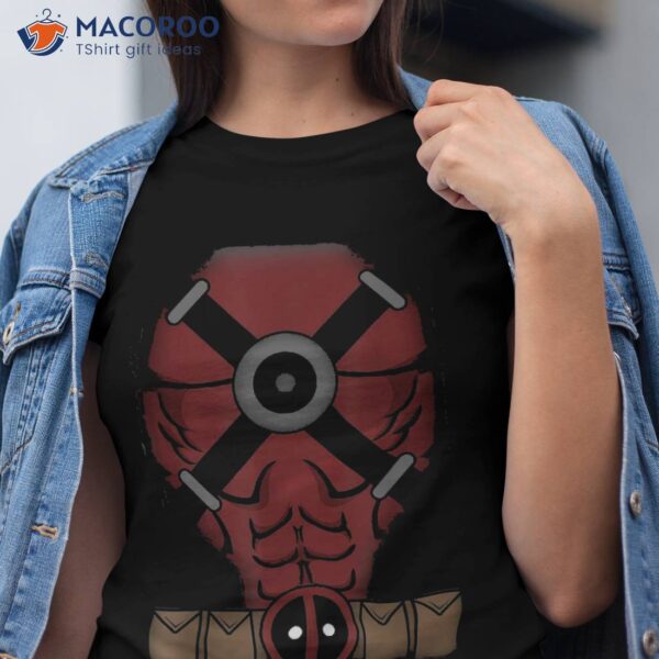 Marvel Deadpool Cross Sash Chest & Belt Costume Halloween Shirt