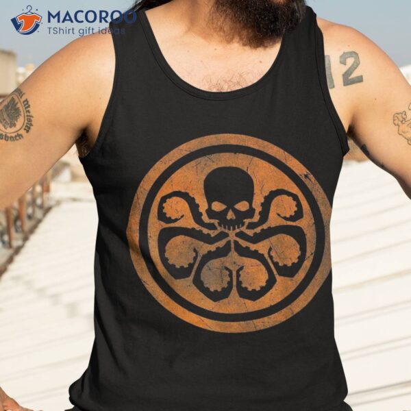 Marvel Hydra Skull Octopus Logo Orange Cut-out Halloween Shirt