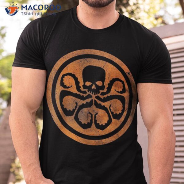 Marvel Hydra Skull Octopus Logo Orange Cut-out Halloween Shirt