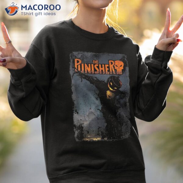 Marvel The Punisher Pumpkin Head Scarecrow Halloween Shirt