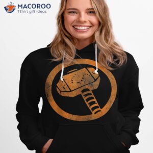 marvel thor hammer logo orange tonal cut out halloween shirt hoodie 1