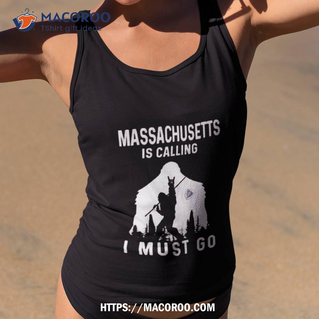 Massachusetts Is Calling I Must Go Bigfoot Flag Shirt Massachusetts Is Calling I Must Go Bigfoot Flag Shirt