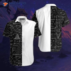 math teacher gifts black and white hawaiian shirts 0