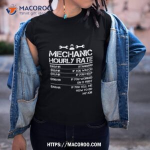 mechanic hourly rate funny gift shirt for labor rates best labor day sales tshirt