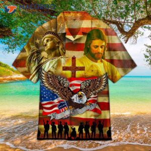 Memorial Day, One Nation Under God, Eagle Hawaiian Shirts.